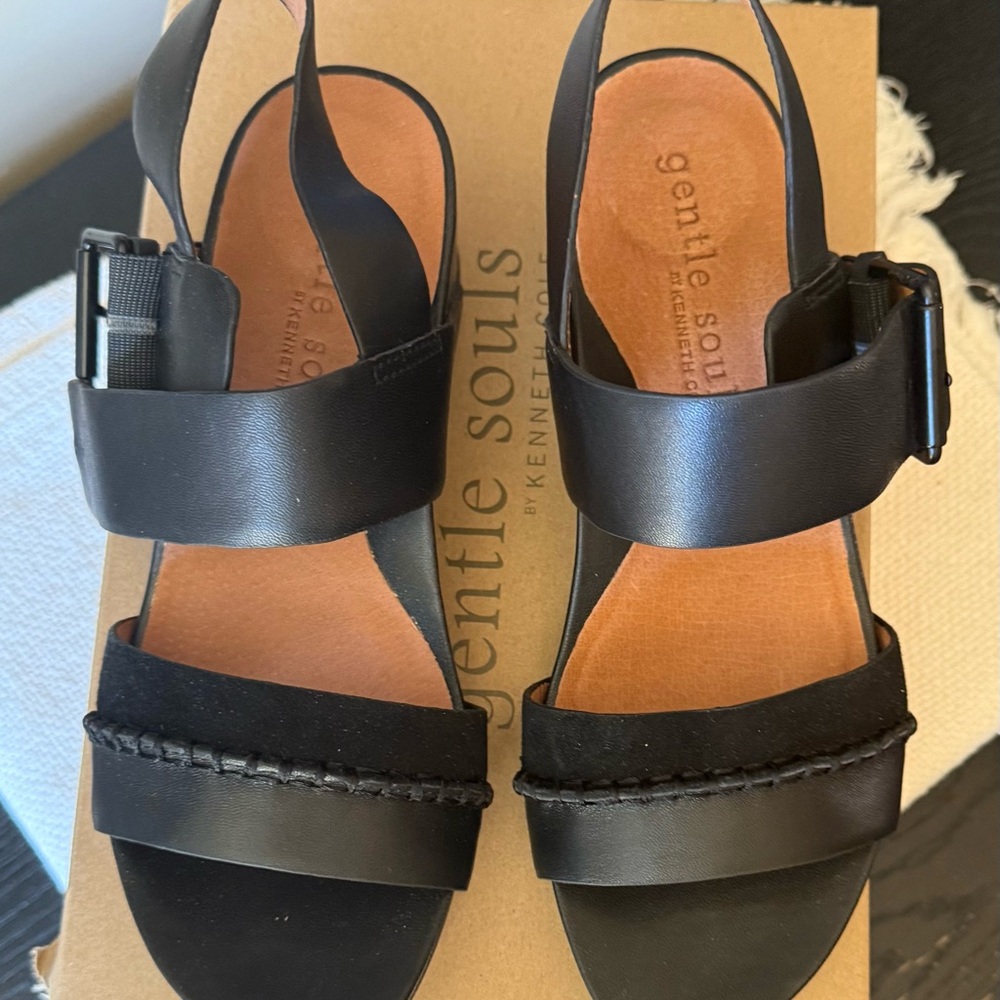 Gentle Souls Black Women's Sandals